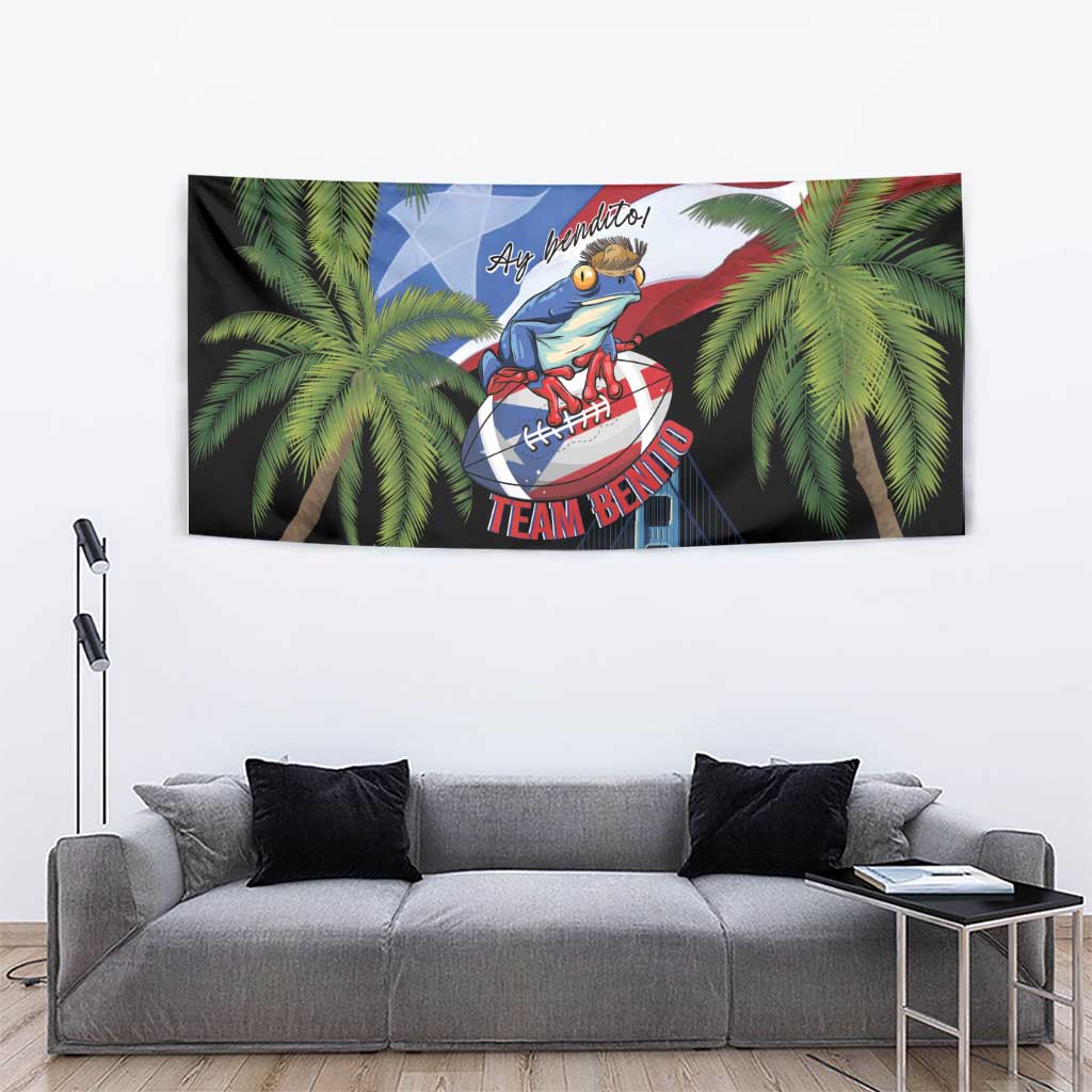 Ay Bendito! Benito Bowl Proud Boricua Tapestry