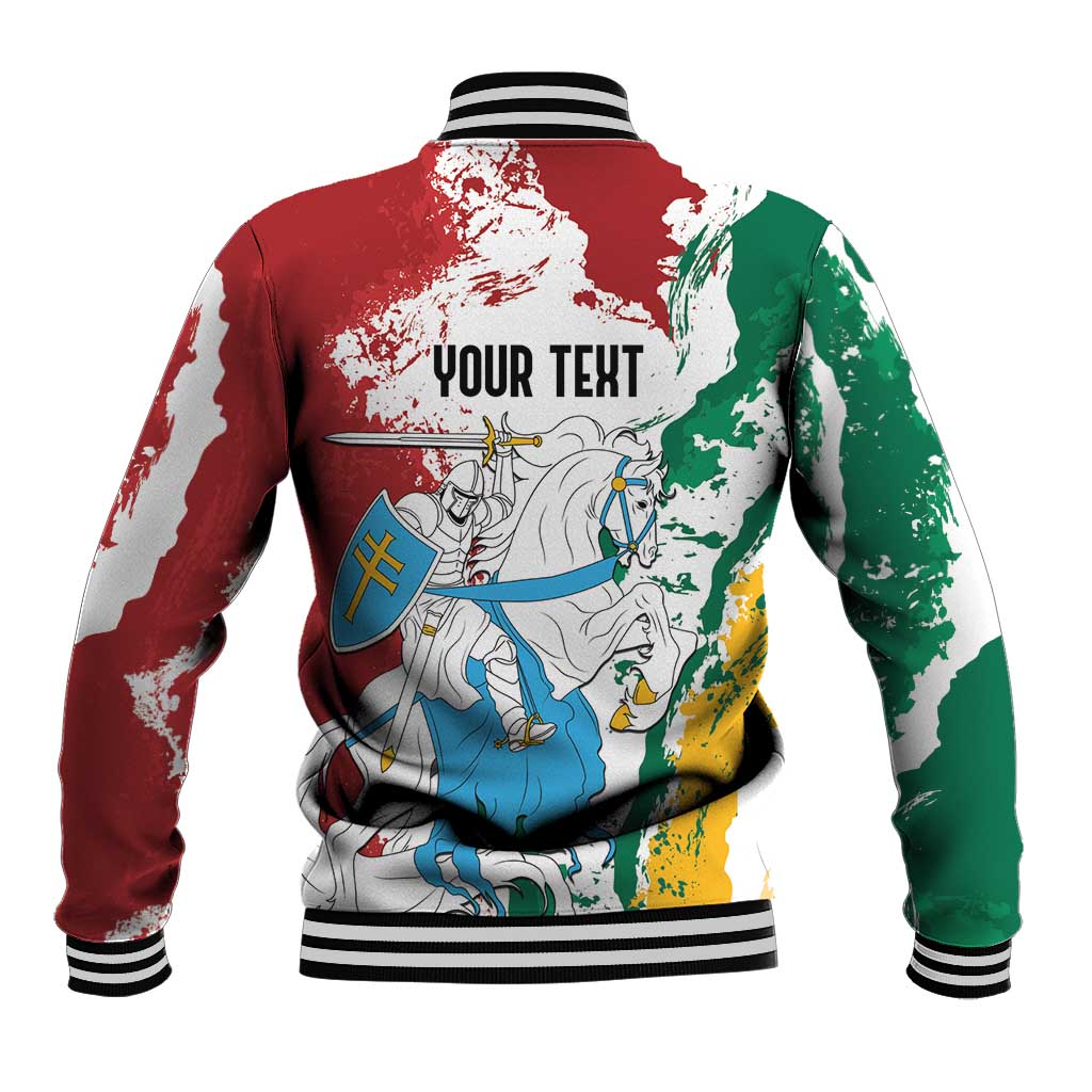 Lithuania Personalized Baseball Jacket Lietuvos Artsy Vytis