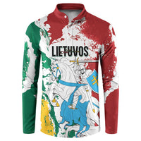 Lithuania Personalized Button Sweatshirt Lietuvos Artsy Vytis