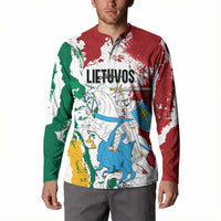 Lithuania Personalized Button Sweatshirt Lietuvos Artsy Vytis