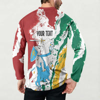 Lithuania Personalized Button Sweatshirt Lietuvos Artsy Vytis