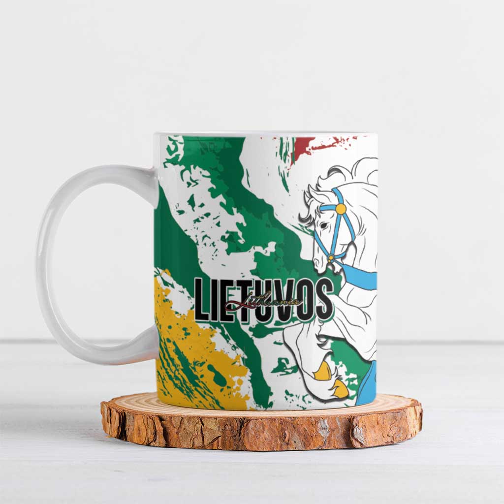 Lithuania Personalized Ceramic Mug Lietuvos Artsy Vytis