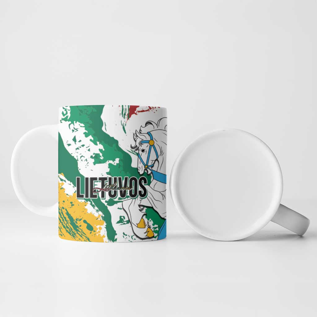 Lithuania Personalized Ceramic Mug Lietuvos Artsy Vytis