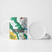 Lithuania Personalized Ceramic Mug Lietuvos Artsy Vytis