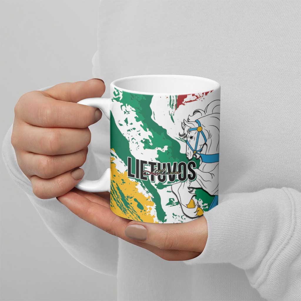 Lithuania Personalized Ceramic Mug Lietuvos Artsy Vytis
