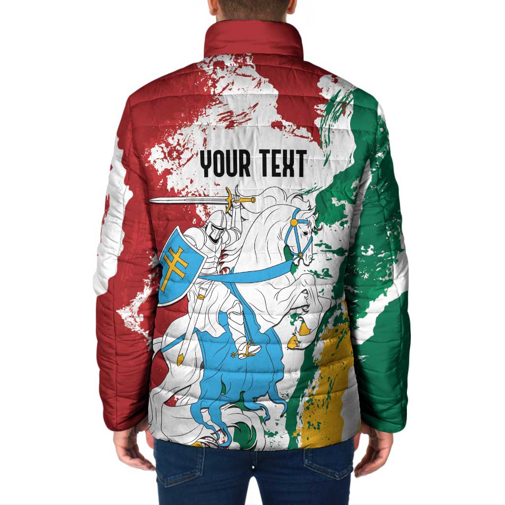 Lithuania Personalized Padded Jacket Lietuvos Artsy Vytis