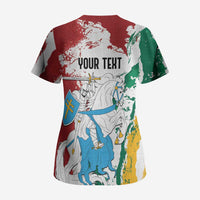 Lithuania Personalized Scrub Top Lietuvos Artsy Vytis