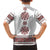 Ukraine Vyshyvanka Inspired Patterns Family Matching Long Sleeve Bodycon Dress and Hawaiian Shirt White