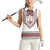 Ukraine Vyshyvanka Inspired Patterns Women Sleeveless Polo Shirt White