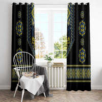 Ukraine Vyshyvanka Inspired Patterns Window Curtain Ukraini Colors