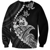 Black unisex sweatshirt with tribal turtle and floral pattern graphic on front
