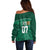 Personalised Ireland Rugby 2023 Off Shoulder Sweater Celtic Cross Mix Shamrocks - Wonder Print Shop