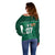 Personalised Ireland Rugby 2023 Off Shoulder Sweater Celtic Cross Mix Shamrocks - Wonder Print Shop