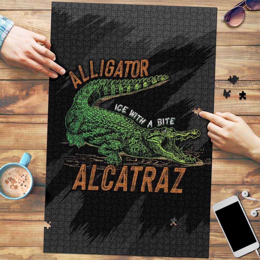 Alligator Alcatraz Puzzle ICE With A Bite - Wonder Print Shop