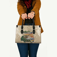 Alligator Alcatraz Retro Leather Bag The Swamp - Wonder Print Shop