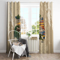 Alligator Alcatraz Retro Window Curtain The Swamp - Wonder Print Shop
