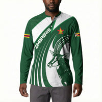 Zimbabwe Sables Afro Batik Personalized Button Sweatshirt