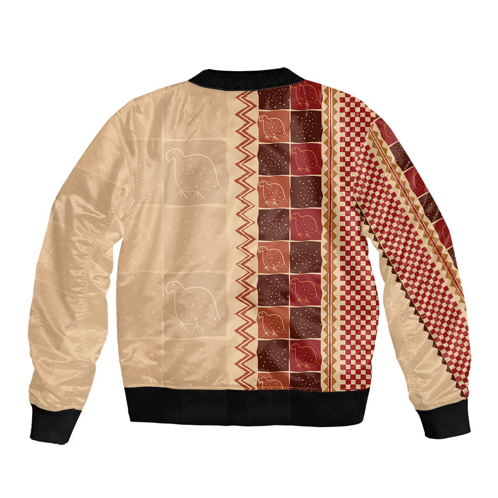 Zimbabwe Heritage Kudhinda Inspired Print Bomber Jacket