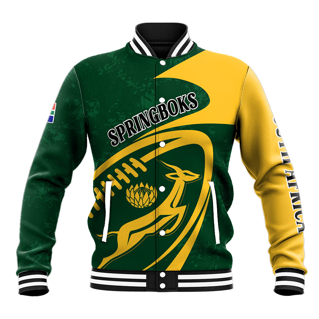 Personalised South Africa Rugby 2023 Baseball Jacket Bokke Champions Sporty Dynamics LT7 - Wonder Print Shop