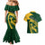 Personalised South Africa Rugby 2023 Couples Matching Mermaid Dress and Hawaiian Shirt Bokke Champions Sporty Dynamics LT7 - Wonder Print Shop