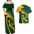 Personalised South Africa Rugby 2023 Couples Matching Off Shoulder Maxi Dress and Hawaiian Shirt Bokke Champions Sporty Dynamics LT7 - Wonder Print Shop