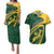 Personalised South Africa Rugby 2023 Couples Matching Puletasi Dress and Hawaiian Shirt Bokke Champions Sporty Dynamics LT7 - Wonder Print Shop