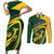 Personalised South Africa Rugby 2023 Couples Matching Short Sleeve Bodycon Dress and Long Sleeve Button Shirts Bokke Champions Sporty Dynamics LT7 - Wonder Print Shop