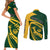 Personalised South Africa Rugby 2023 Couples Matching Short Sleeve Bodycon Dress and Long Sleeve Button Shirts Bokke Champions Sporty Dynamics LT7 - Wonder Print Shop