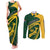 Personalised South Africa Rugby 2023 Couples Matching Tank Maxi Dress and Long Sleeve Button Shirts Bokke Champions Sporty Dynamics LT7 - Wonder Print Shop