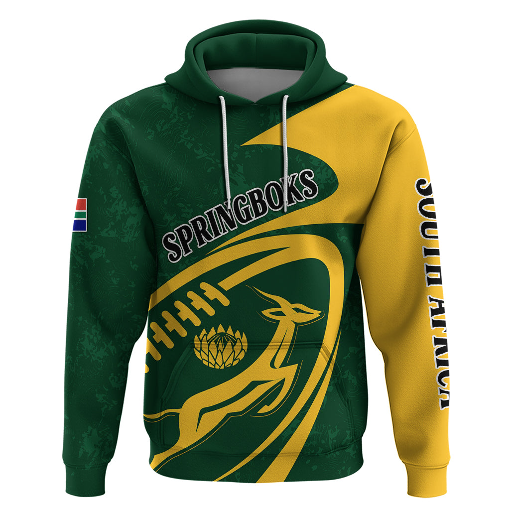 Personalised South Africa Rugby 2023 Hoodie Bokke Champions Sporty Dynamics - Wonder Print Shop