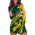 Personalised South Africa Rugby 2023 Hoodie Dress Bokke Champions Sporty Dynamics - Wonder Print Shop