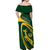 Personalised South Africa Rugby 2023 Off Shoulder Maxi Dress Bokke Champions Sporty Dynamics - Wonder Print Shop