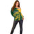 Personalised South Africa Rugby 2023 Off Shoulder Sweater Bokke Champions Sporty Dynamics - Wonder Print Shop