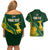 Personalised South Africa Rugby 2023 Couples Matching Off Shoulder Short Dress and Hawaiian Shirt Bokke Champions Kente Ethnic LT7 - Wonder Print Shop