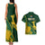 Personalised South Africa Rugby 2023 Couples Matching Tank Maxi Dress and Hawaiian Shirt Bokke Champions Kente Ethnic LT7 - Wonder Print Shop