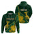 Personalised South Africa Rugby 2023 Hoodie Bokke Champions Kente Ethnic - Wonder Print Shop