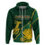 Personalised South Africa Rugby 2023 Hoodie Bokke Champions Kente Ethnic - Wonder Print Shop