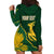 Personalised South Africa Rugby 2023 Hoodie Dress Bokke Champions Kente Ethnic - Wonder Print Shop