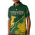 Personalised South Africa Rugby 2023 Kid Polo Shirt Bokke Champions Kente Ethnic - Wonder Print Shop