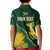 Personalised South Africa Rugby 2023 Kid Polo Shirt Bokke Champions Kente Ethnic - Wonder Print Shop