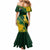 Personalised South Africa Rugby 2023 Mermaid Dress Bokke Champions Kente Ethnic - Wonder Print Shop