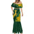 Personalised South Africa Rugby 2023 Mermaid Dress Bokke Champions Kente Ethnic - Wonder Print Shop