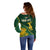 Personalised South Africa Rugby 2023 Off Shoulder Sweater Bokke Champions Kente Ethnic - Wonder Print Shop