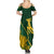 Personalised South Africa Rugby 2023 Summer Maxi Dress Bokke Champions Kente Ethnic - Wonder Print Shop