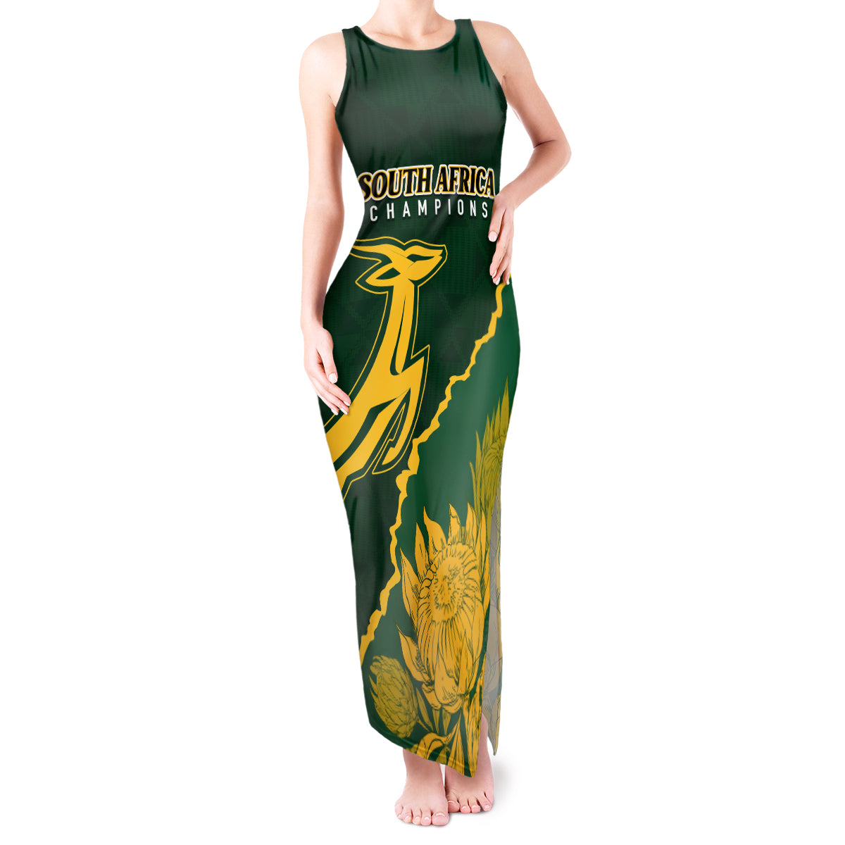 personalised-south-africa-rugby-2023-tank-maxi-dress-bokke-champions-kente-ethnic