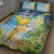 Funny Tropical Christmas Quilt Bed Set Tis The Season To Get Tipsy - Wonder Print Shop