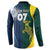 Custom India and Australia Cricket Button Sweatshirt Special Half-Half Mix LT7 - Wonder Print Shop