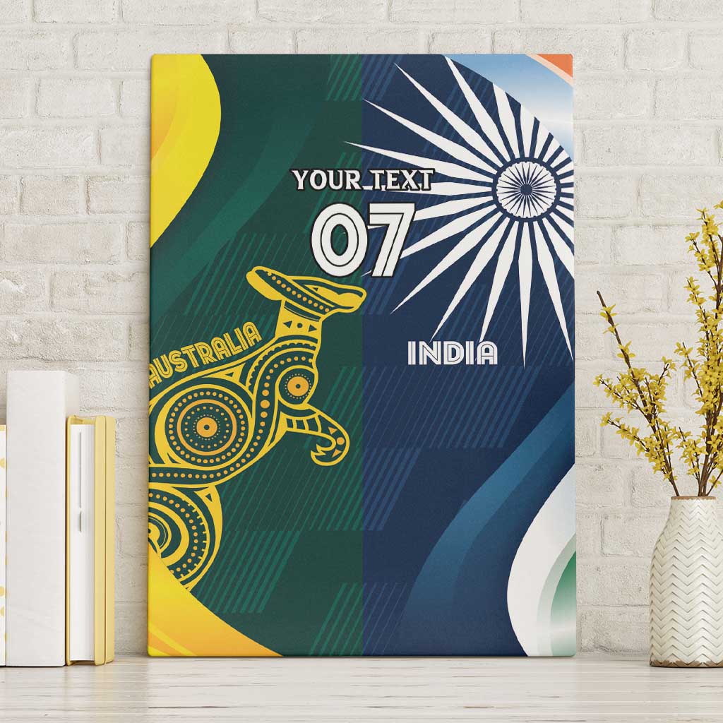 Custom India and Australia Cricket Canvas Wall Art Special Half-Half Mix LT7 - Wonder Print Shop