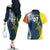 Custom India and Australia Cricket Couples Matching Off The Shoulder Long Sleeve Dress and Hawaiian Shirt Special Half-Half Mix LT7 - Wonder Print Shop