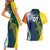 Custom India and Australia Cricket Couples Matching Short Sleeve Bodycon Dress and Hawaiian Shirt Special Half-Half Mix LT7 - Wonder Print Shop